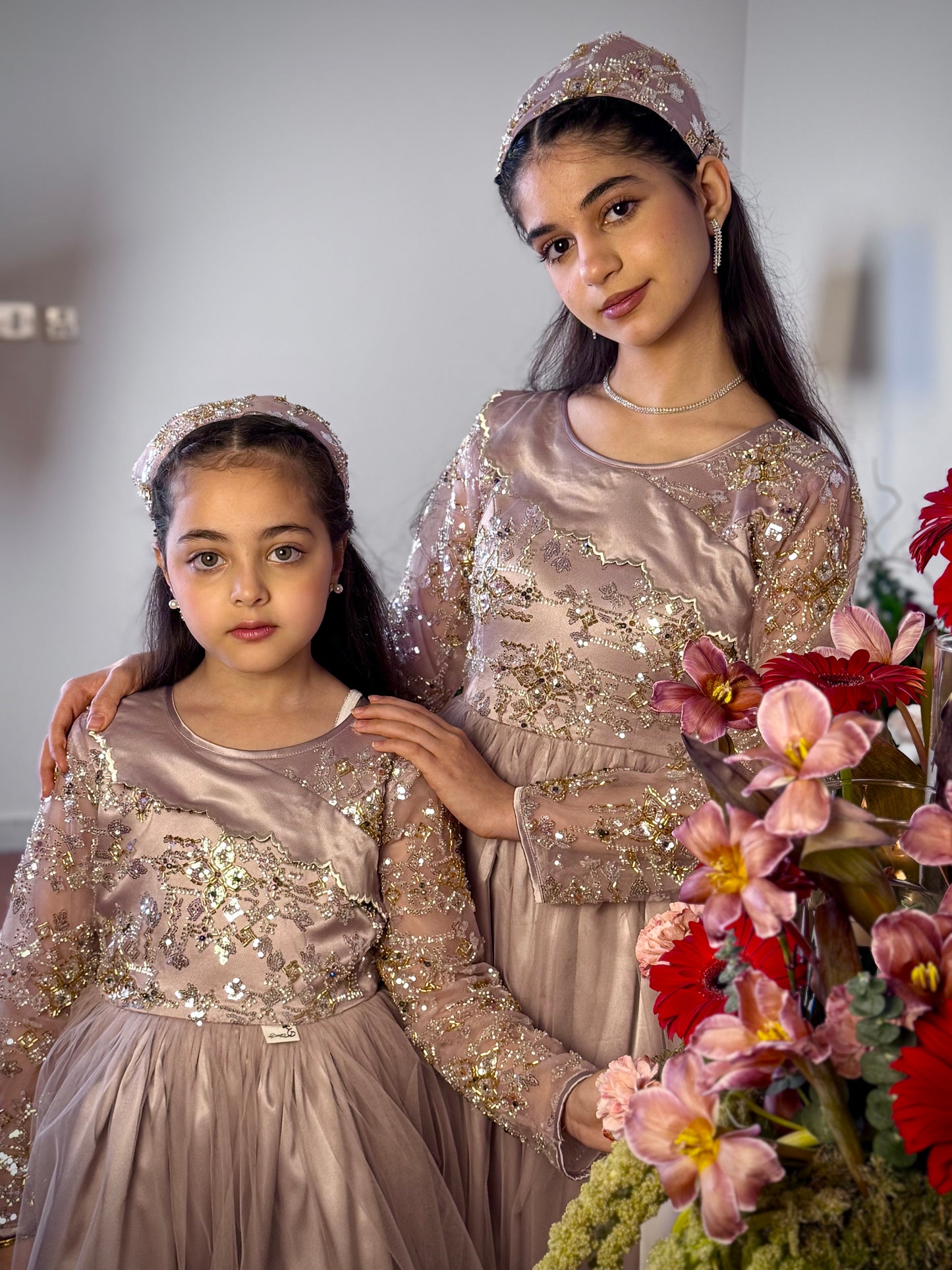 فستان شك مع حرير وتور