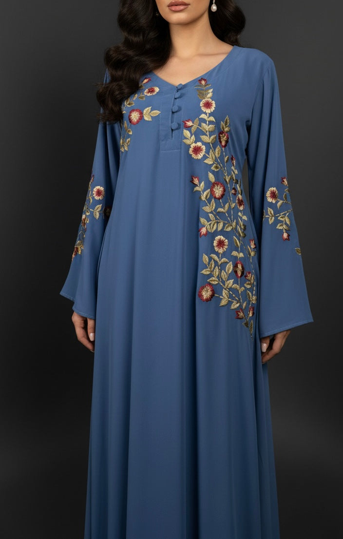 دبل شيفون مطرز