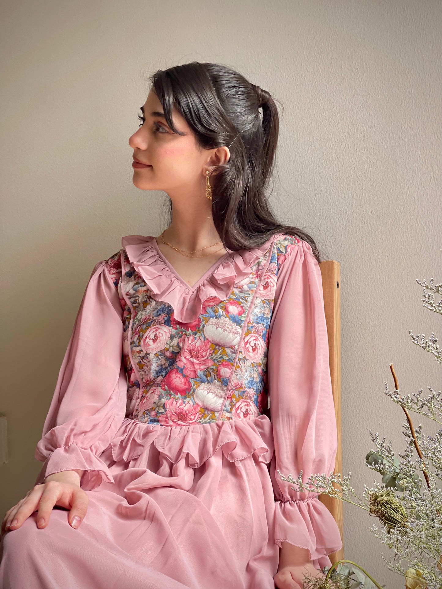 فستان من الشيفون وصدريه من القطن