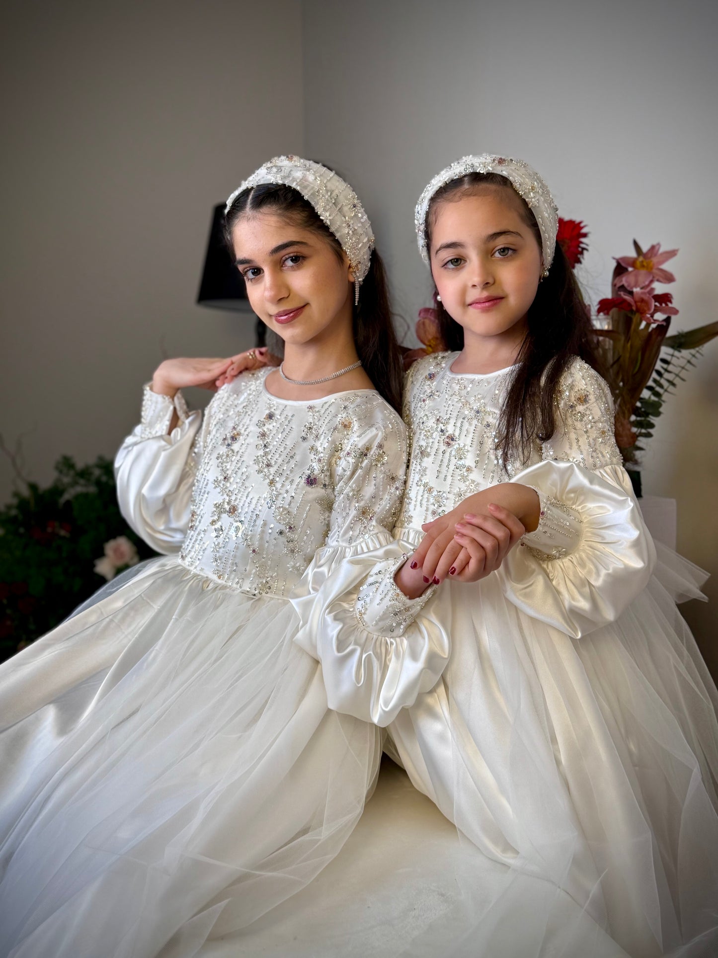 فستان شك مع حرير وتور