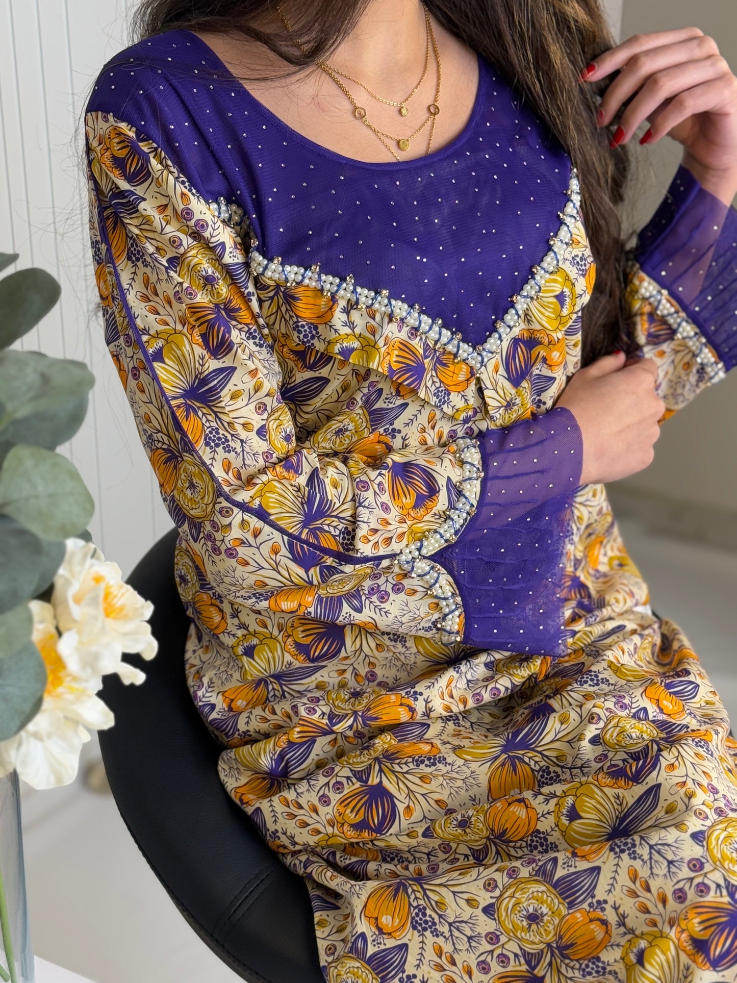 جلابية قطن دجتل مع تور ريمبو وشك