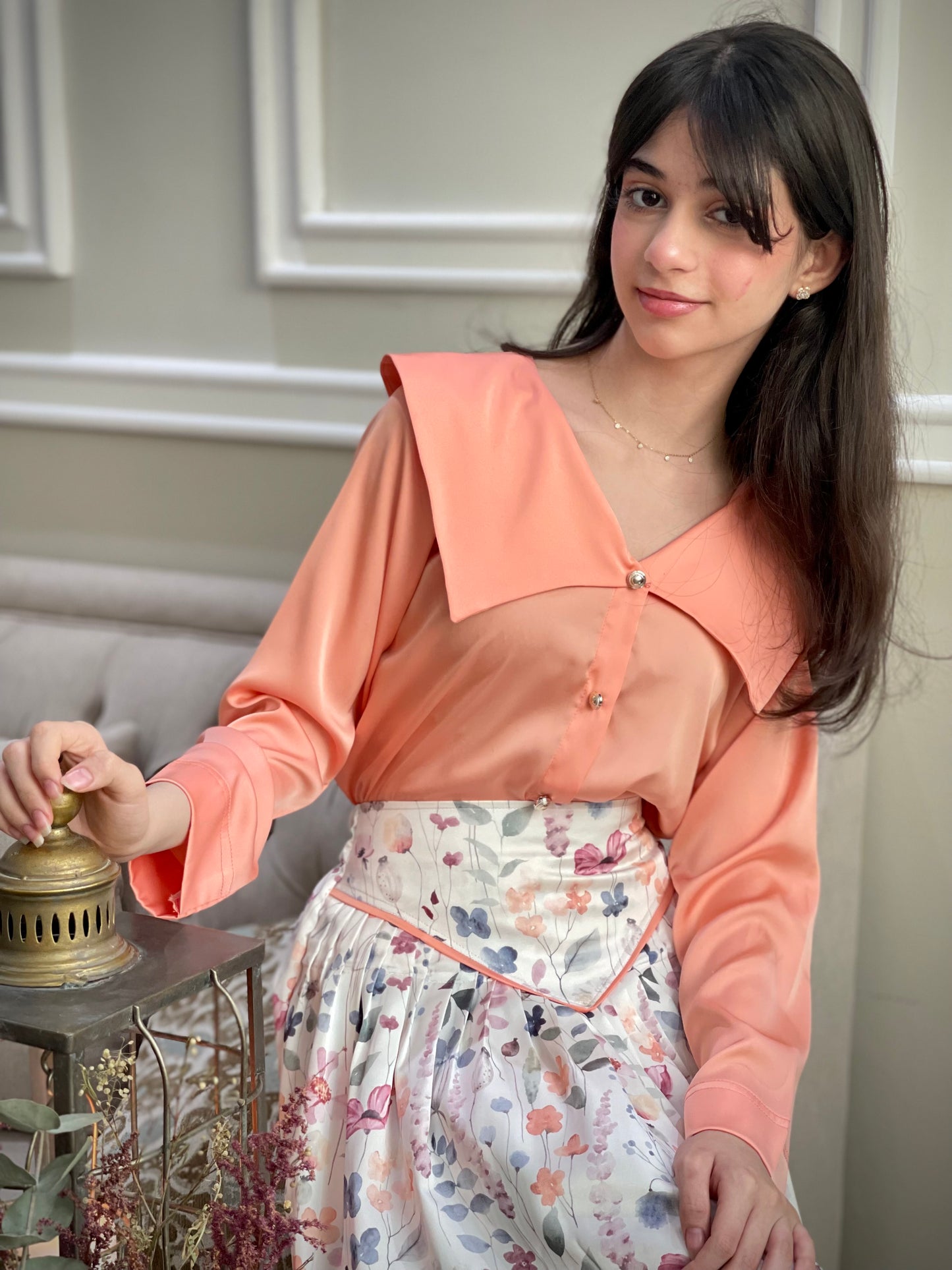 قميص وتنوره من الحرير104