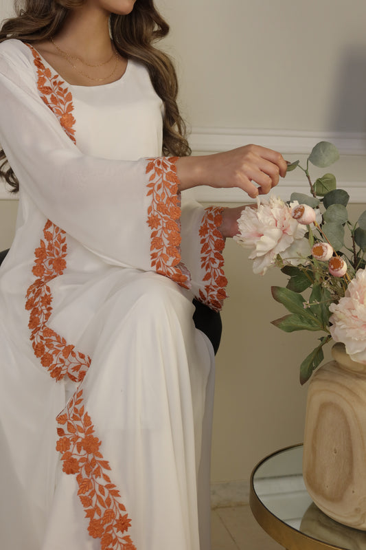 دبل شيفون مطرز