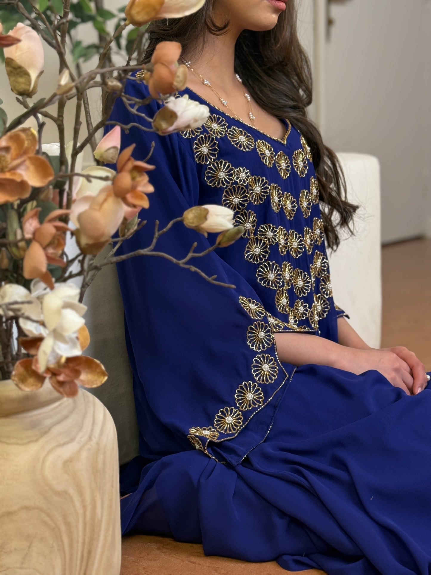 شيفون  شغل شك مع تطريز