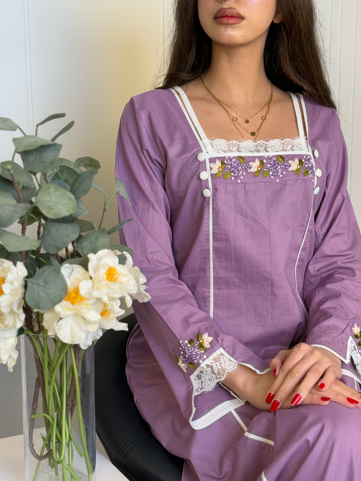 جلابية قطن ساده  شك