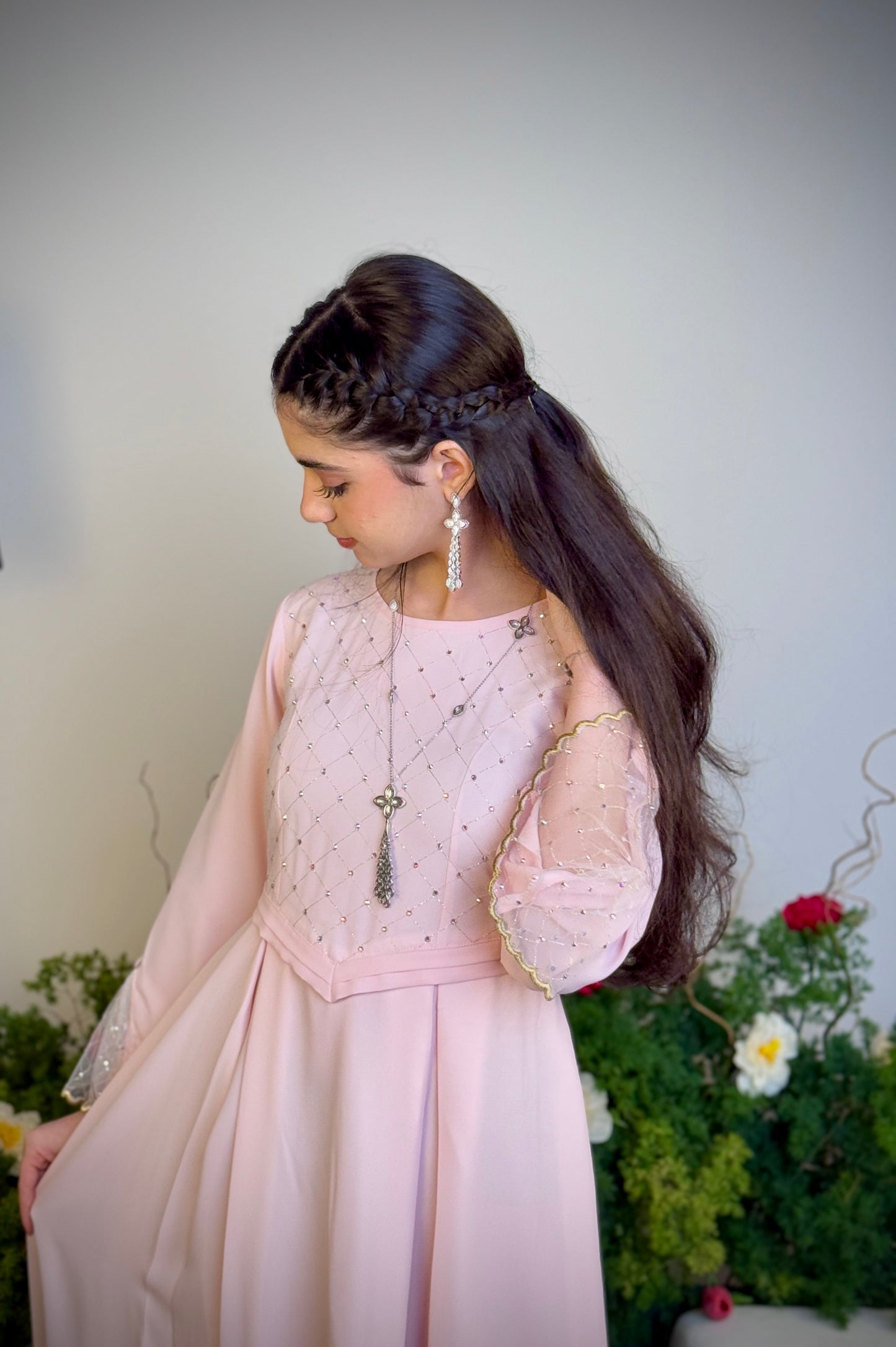 فستان من الكريب مع تور مزراي وريمبو