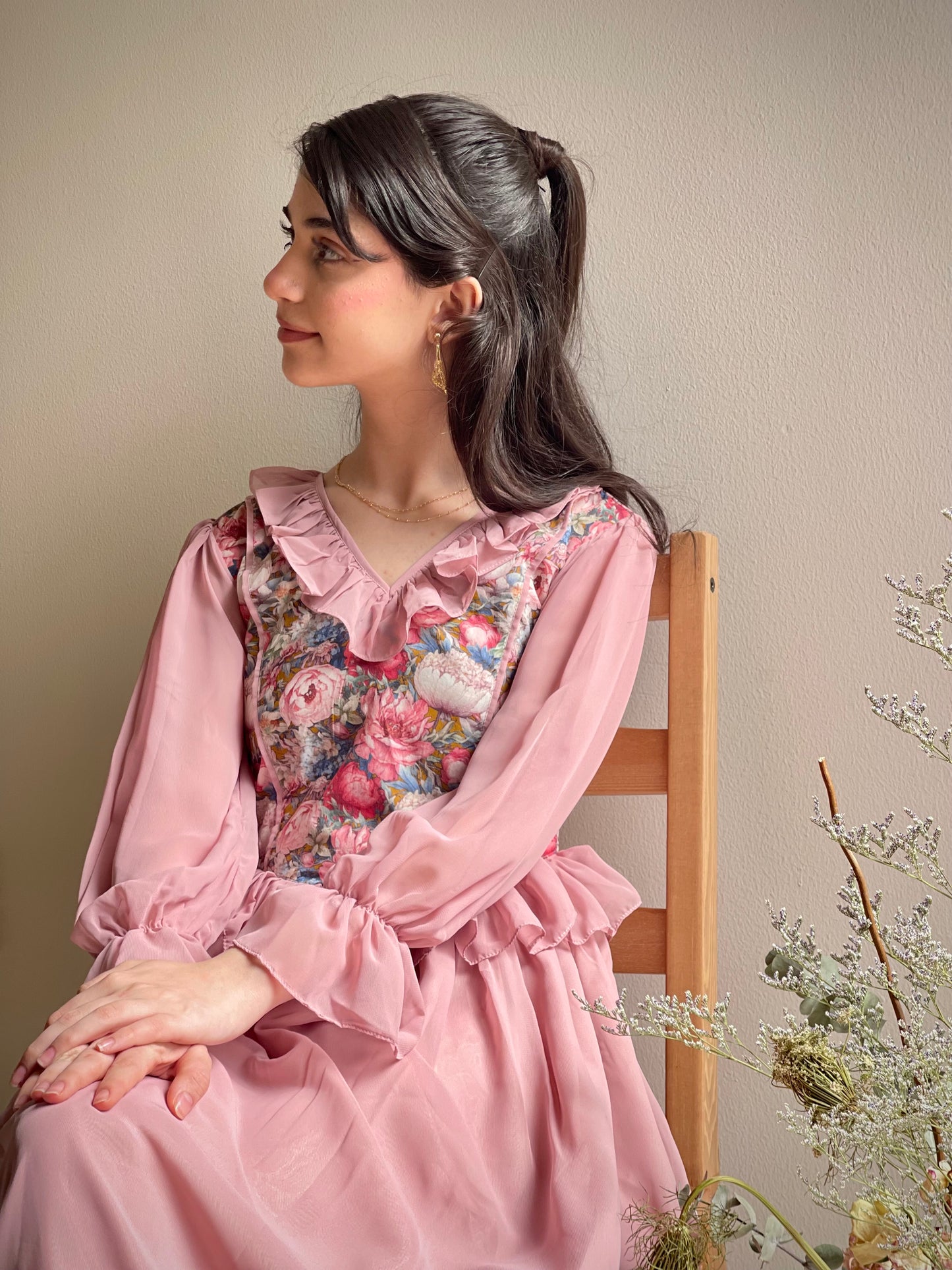 فستان من الشيفون وصدريه من القطن