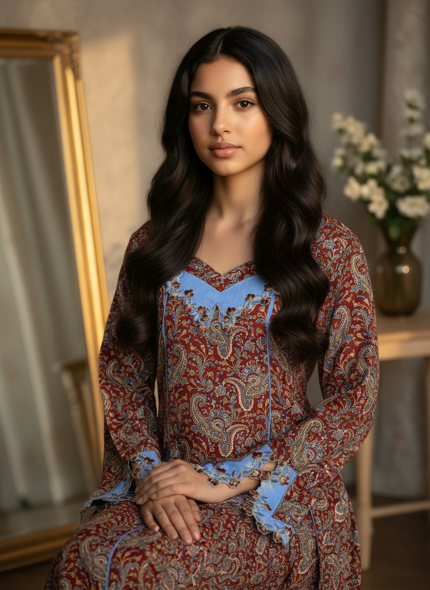 جلابيه مع تطريز