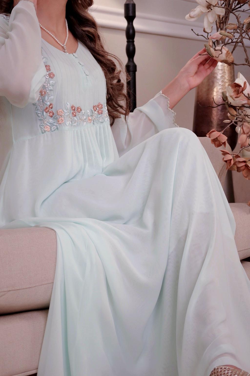 دبل شيفون مطرز