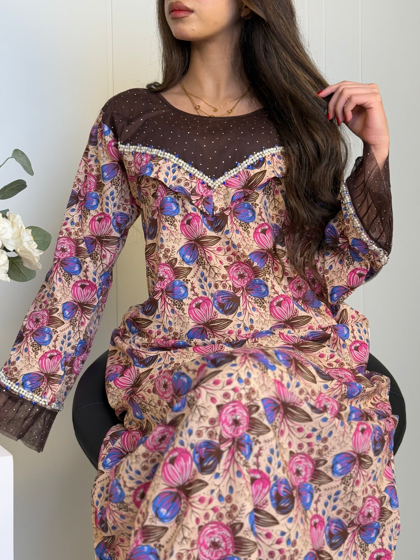 جلابية قطن دجتل مع تور ريمبو وشك