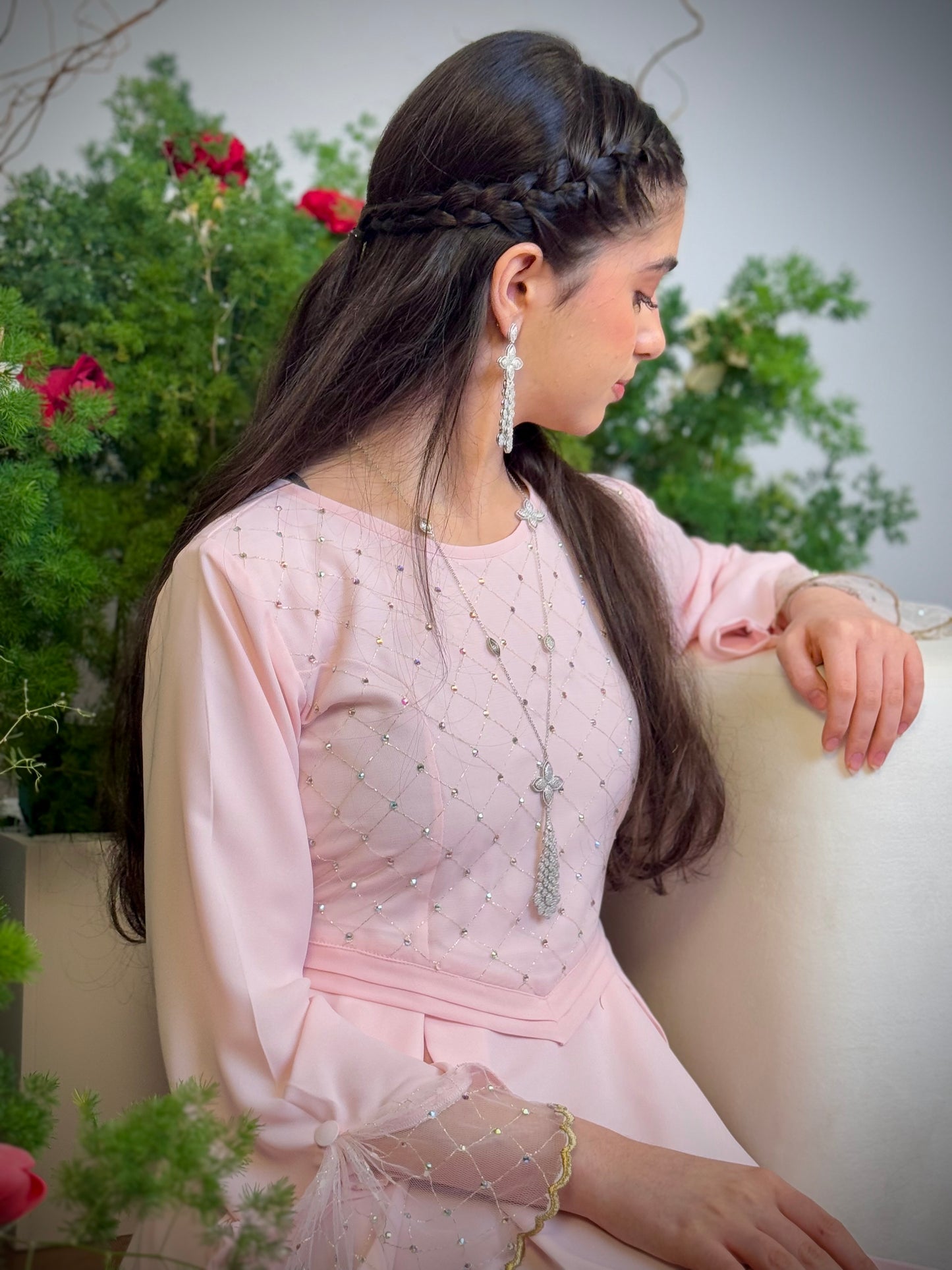 فستان من الكريب مع تور مزراي وريمبو