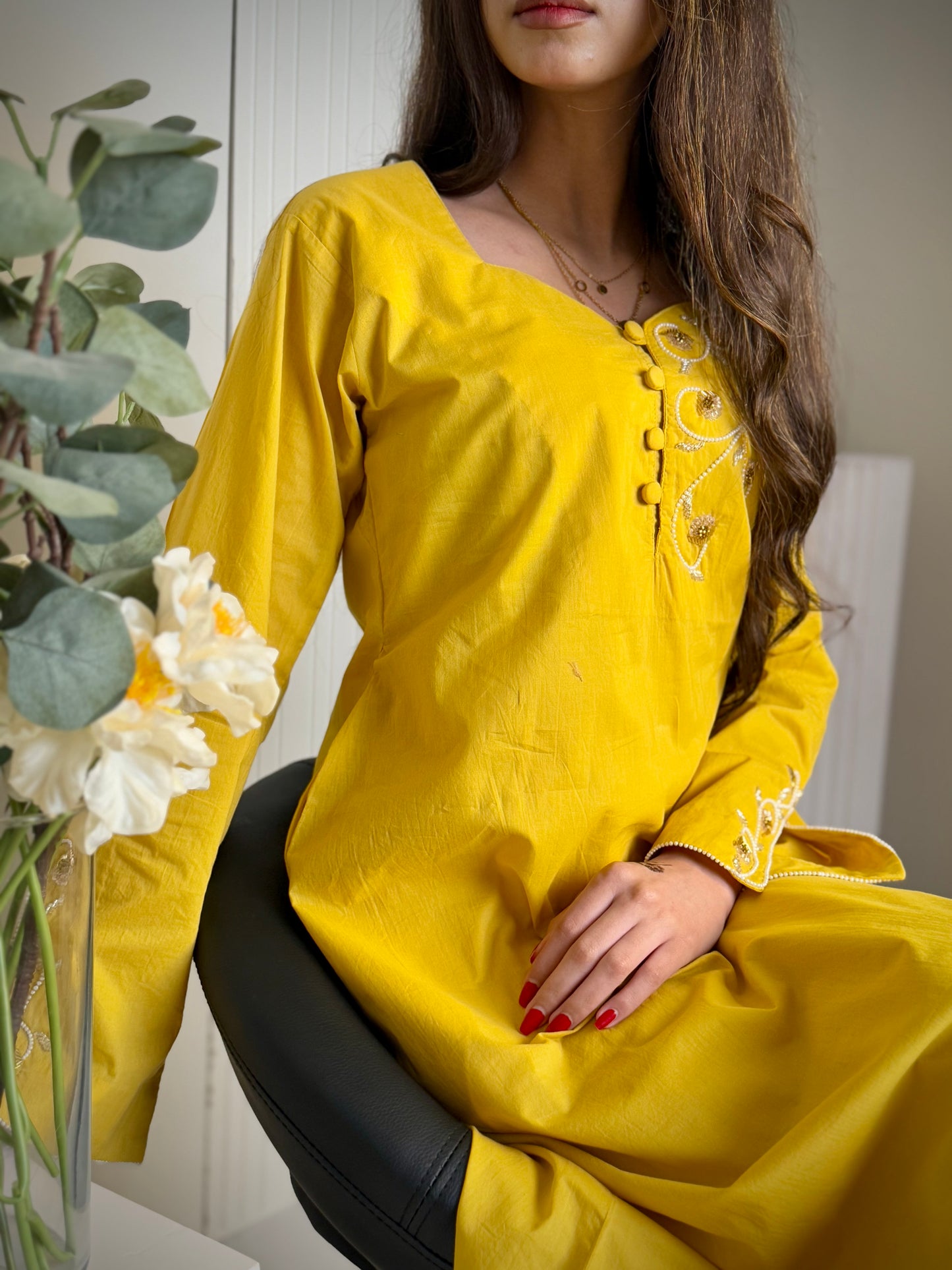 جلابية قطن ساده  شك