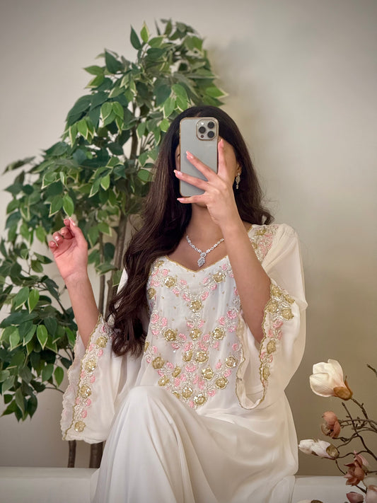 شيفون  شغل شك مع تطريز