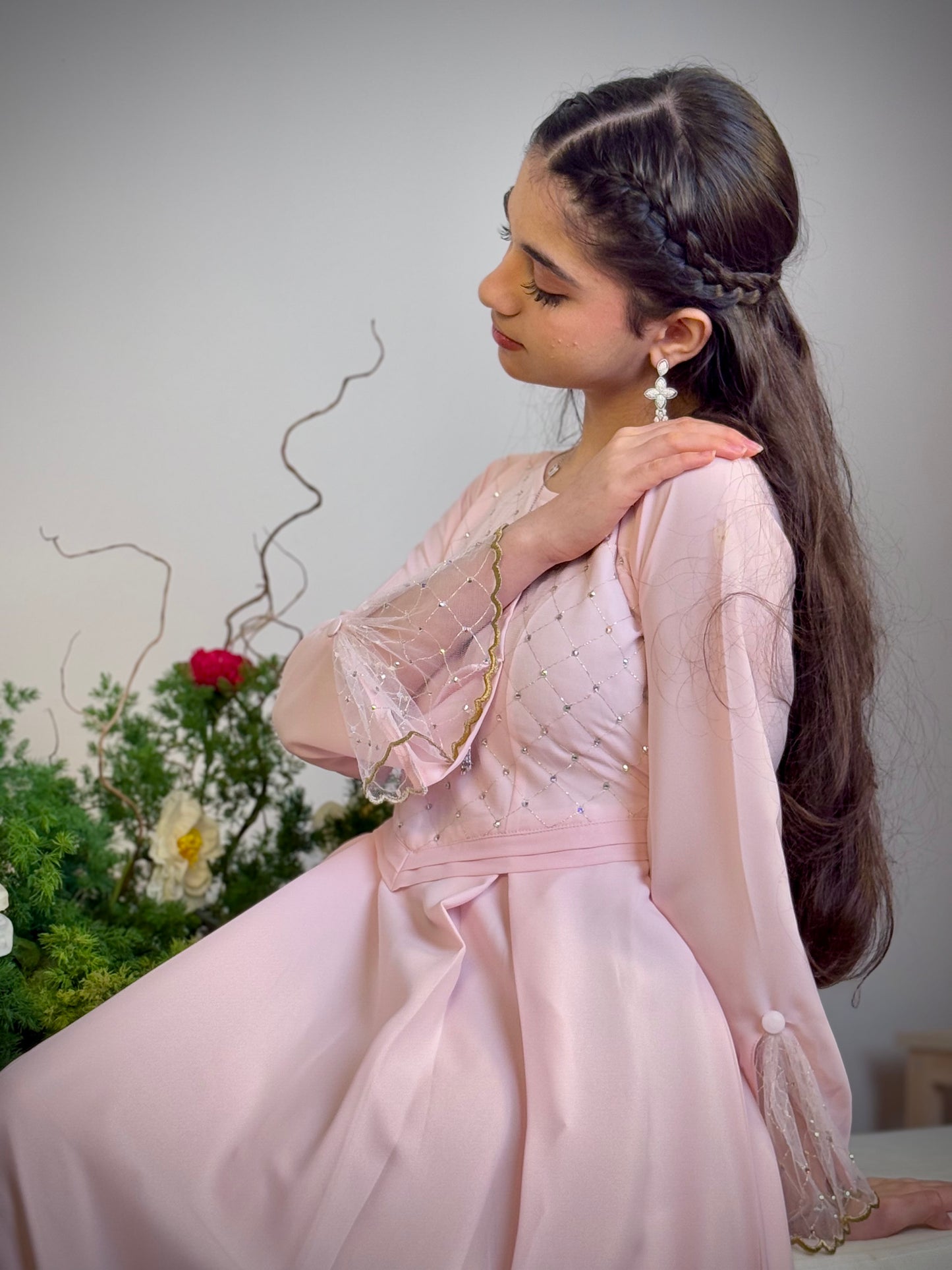 فستان من الكريب مع تور مزراي وريمبو