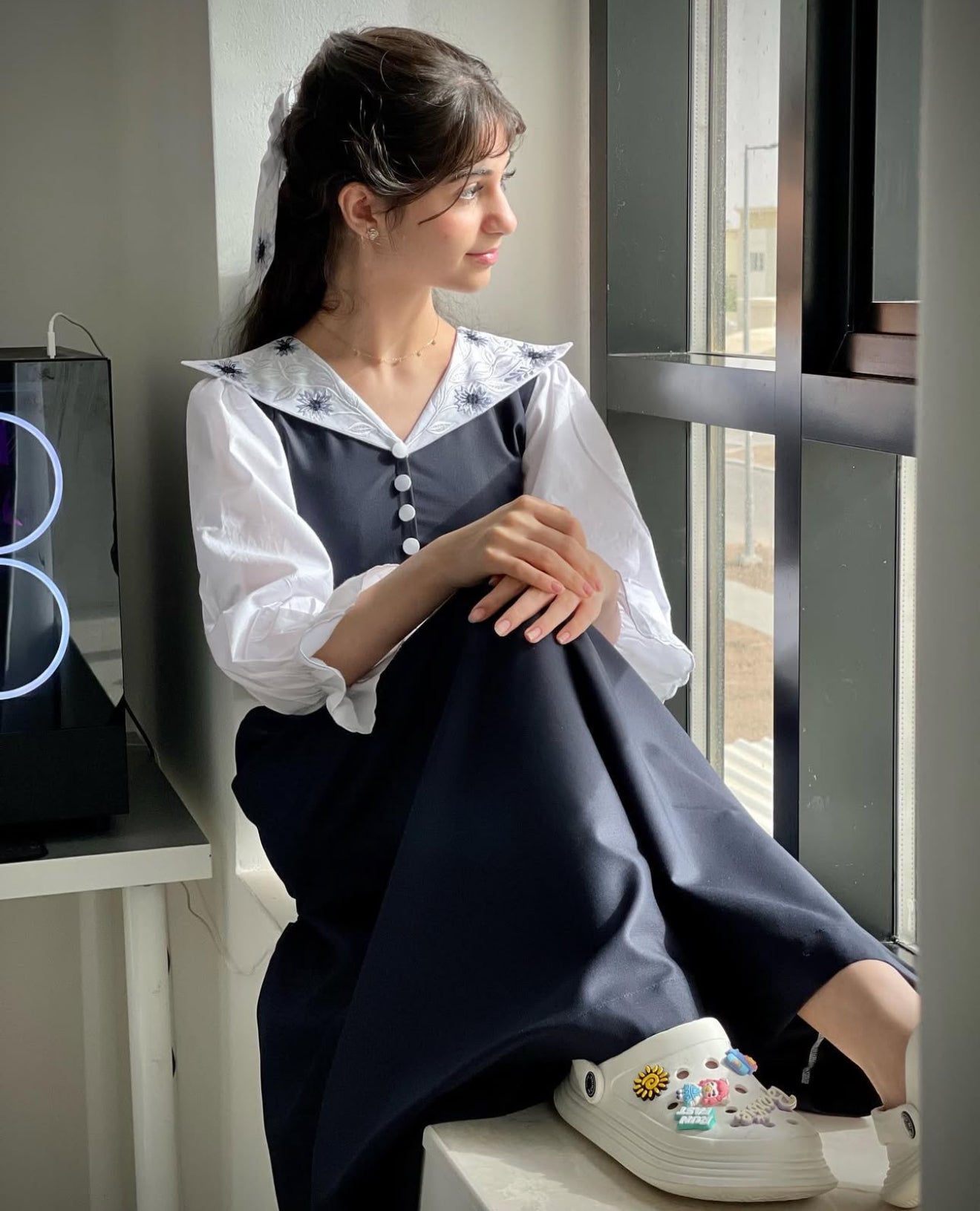 يونيفورم مدرسة مريول  الابة  مطرزه