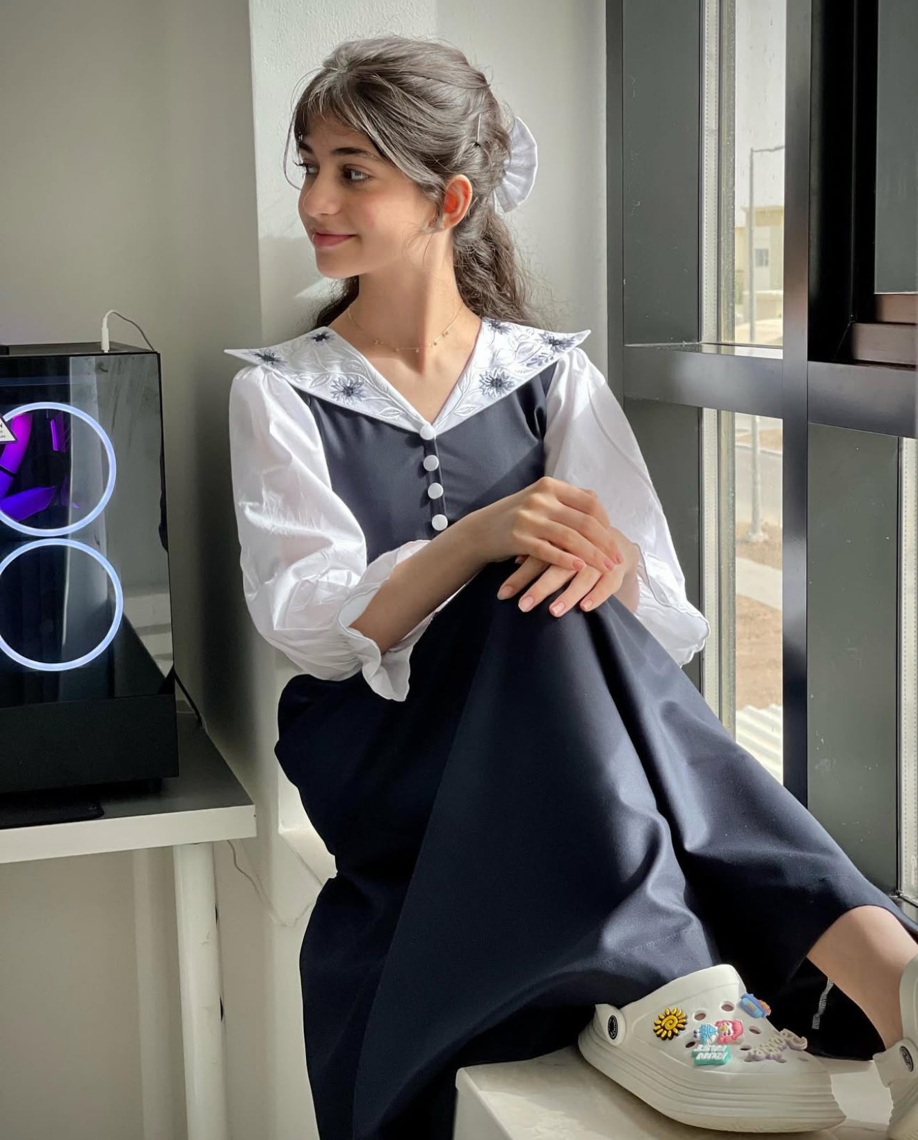 يونيفورم مدرسة مريول  الابة  مطرزه