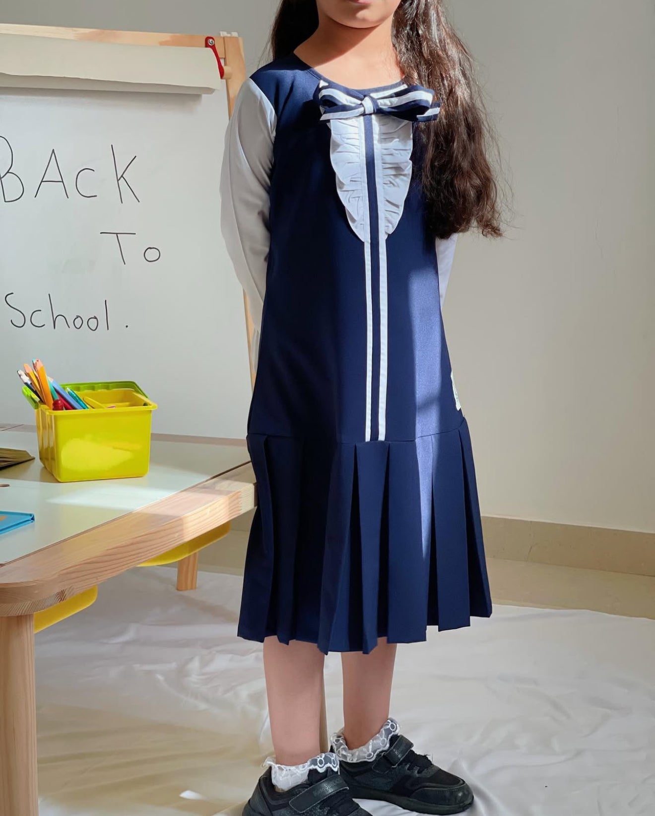 يونيفورم مريول شبك  اذا حابه الموديل قصير تحطين ملاحظه