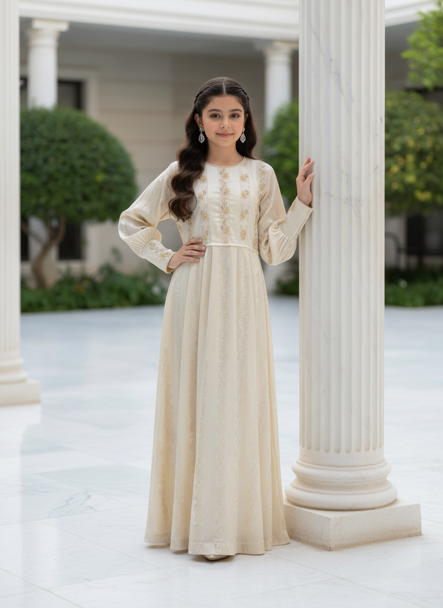 درس من الحرير المزراي   وتطريز مع شك