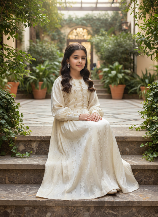 درس من الحرير المزراي   وتطريز مع شك