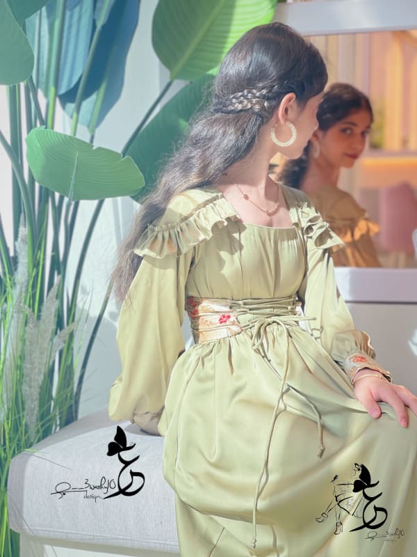 درس من الحرير الارماني والحرير الهندي المطرز