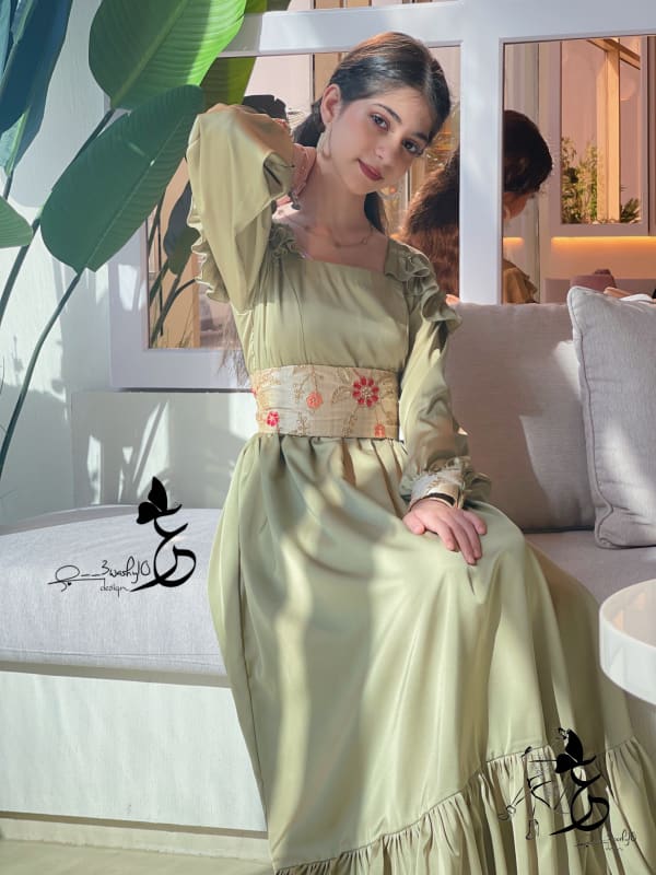 درس من الحرير الارماني والحرير الهندي المطرز