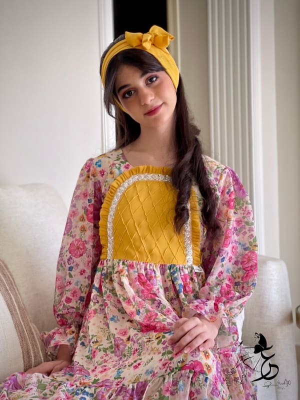 فستان من الشيفون الام والبنت 1