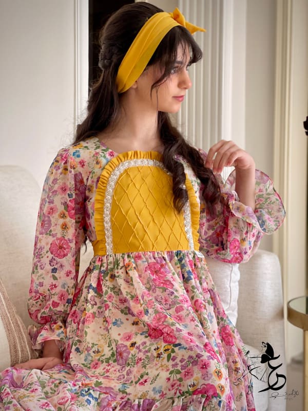 فستان من الشيفون الام والبنت 3