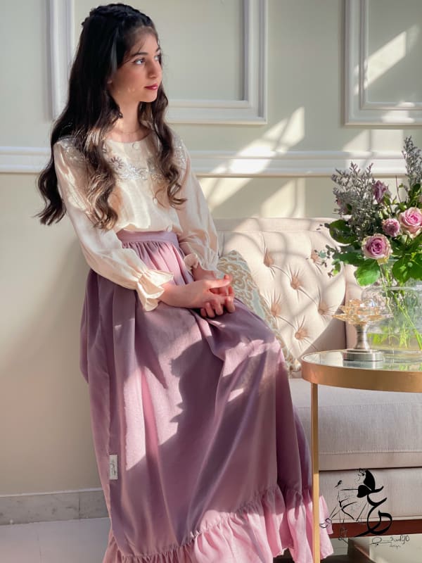 قميص مع تنوره ساده