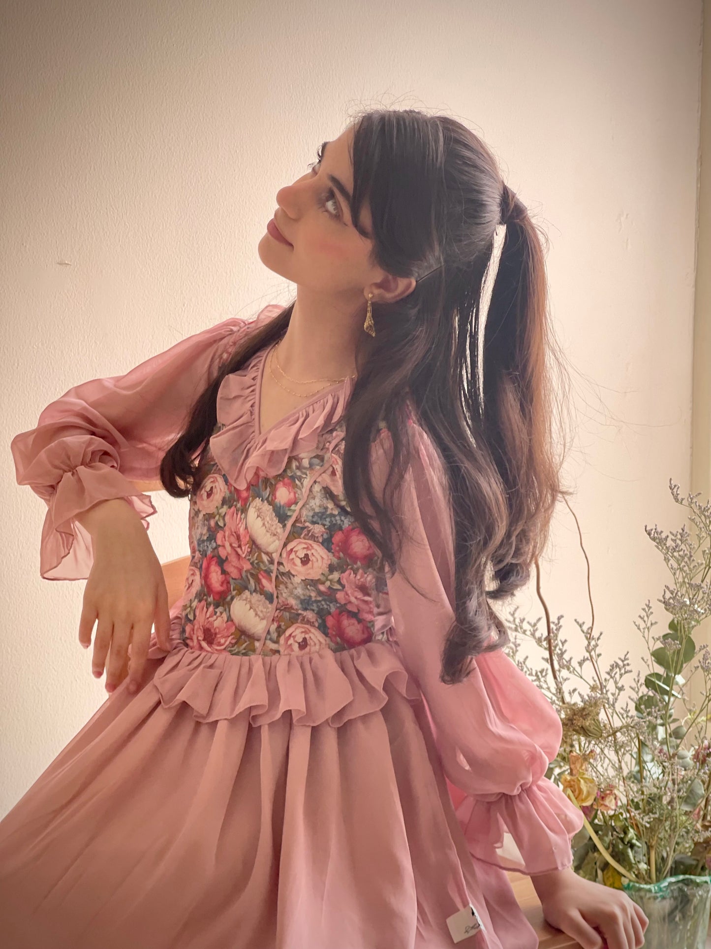 فستان من الشيفون وصدريه من القطن