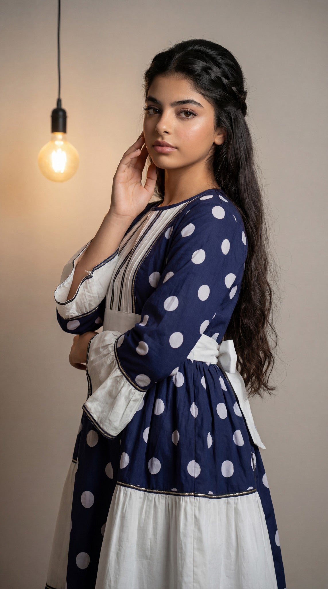 فستان بوتيله مع تلي