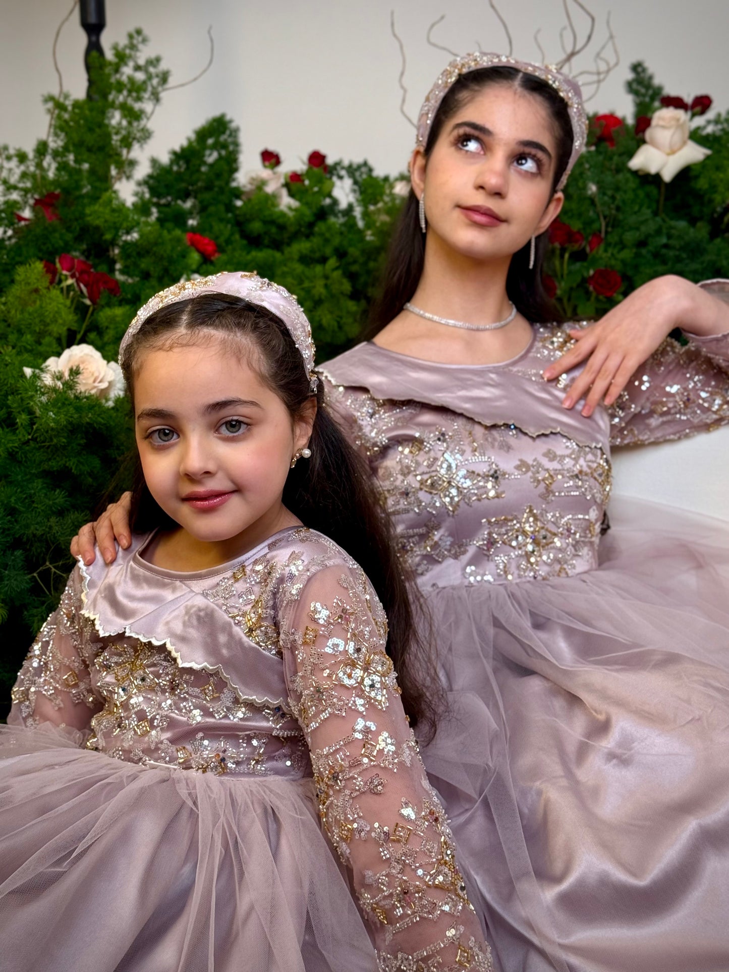 فستان شك مع حرير وتور