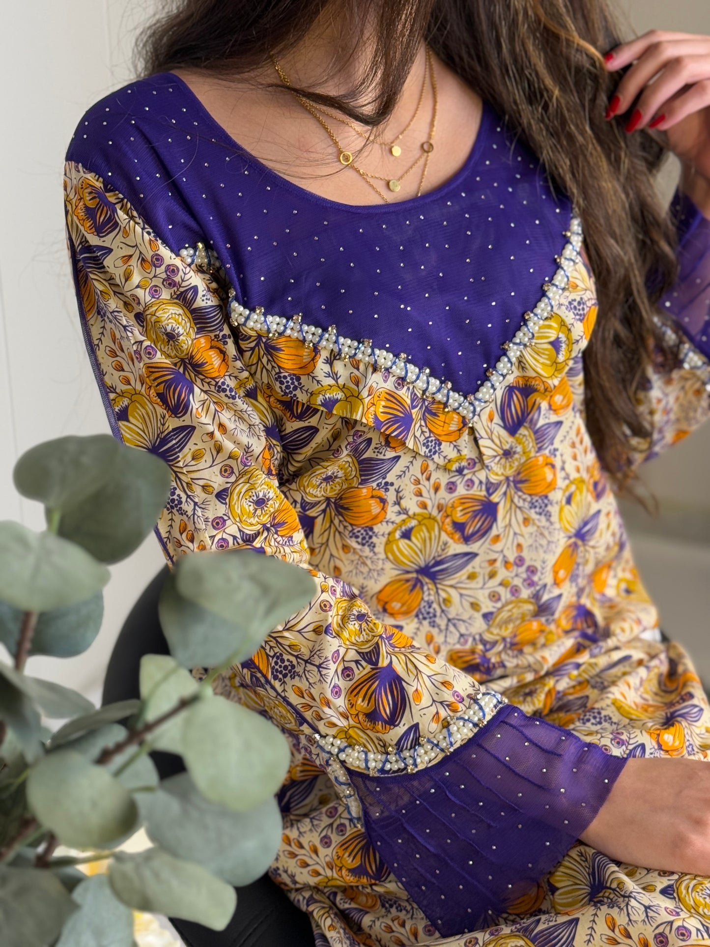 جلابية قطن دجتل مع تور ريمبو وشك