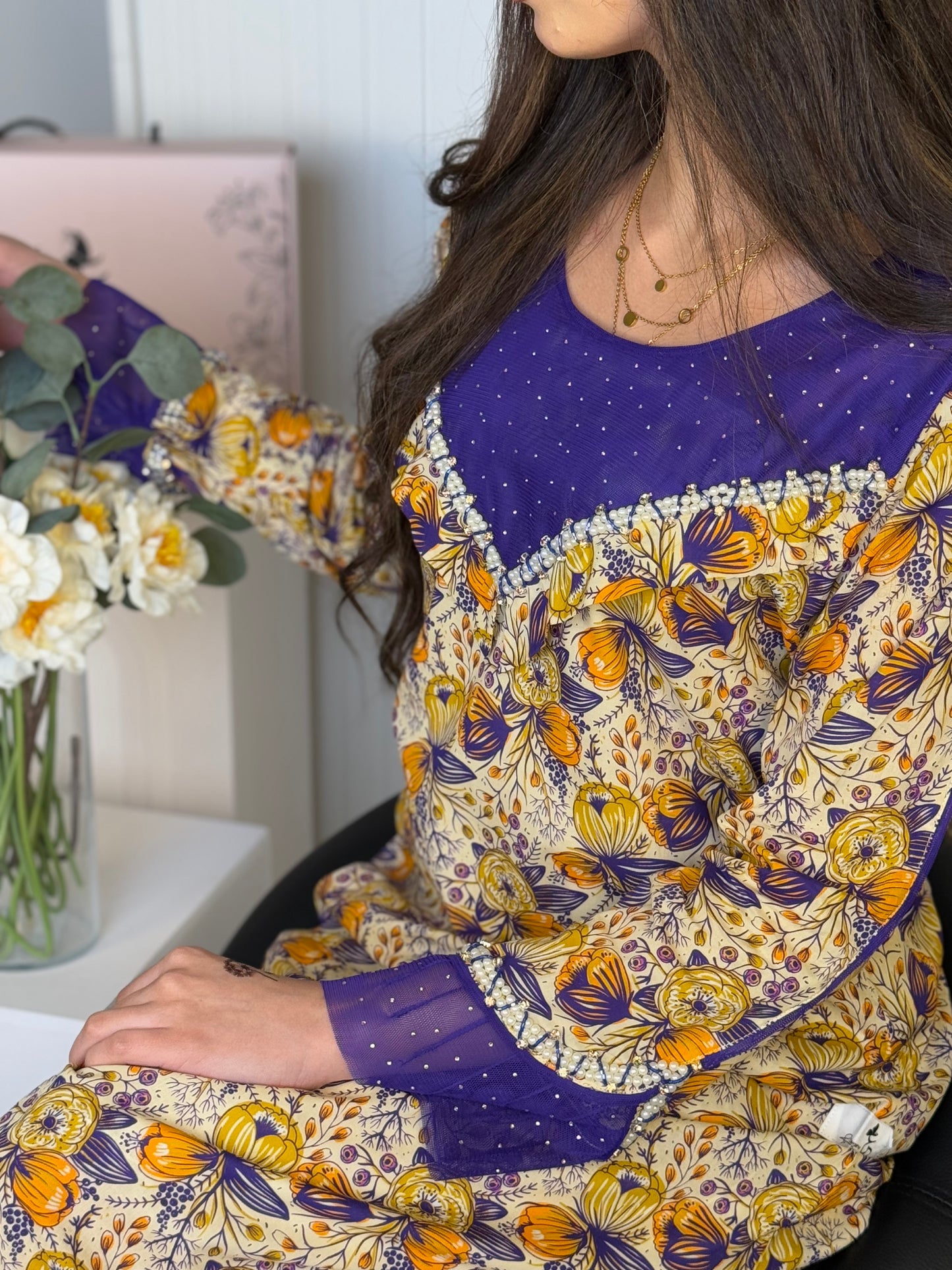 جلابية قطن دجتل مع تور ريمبو وشك