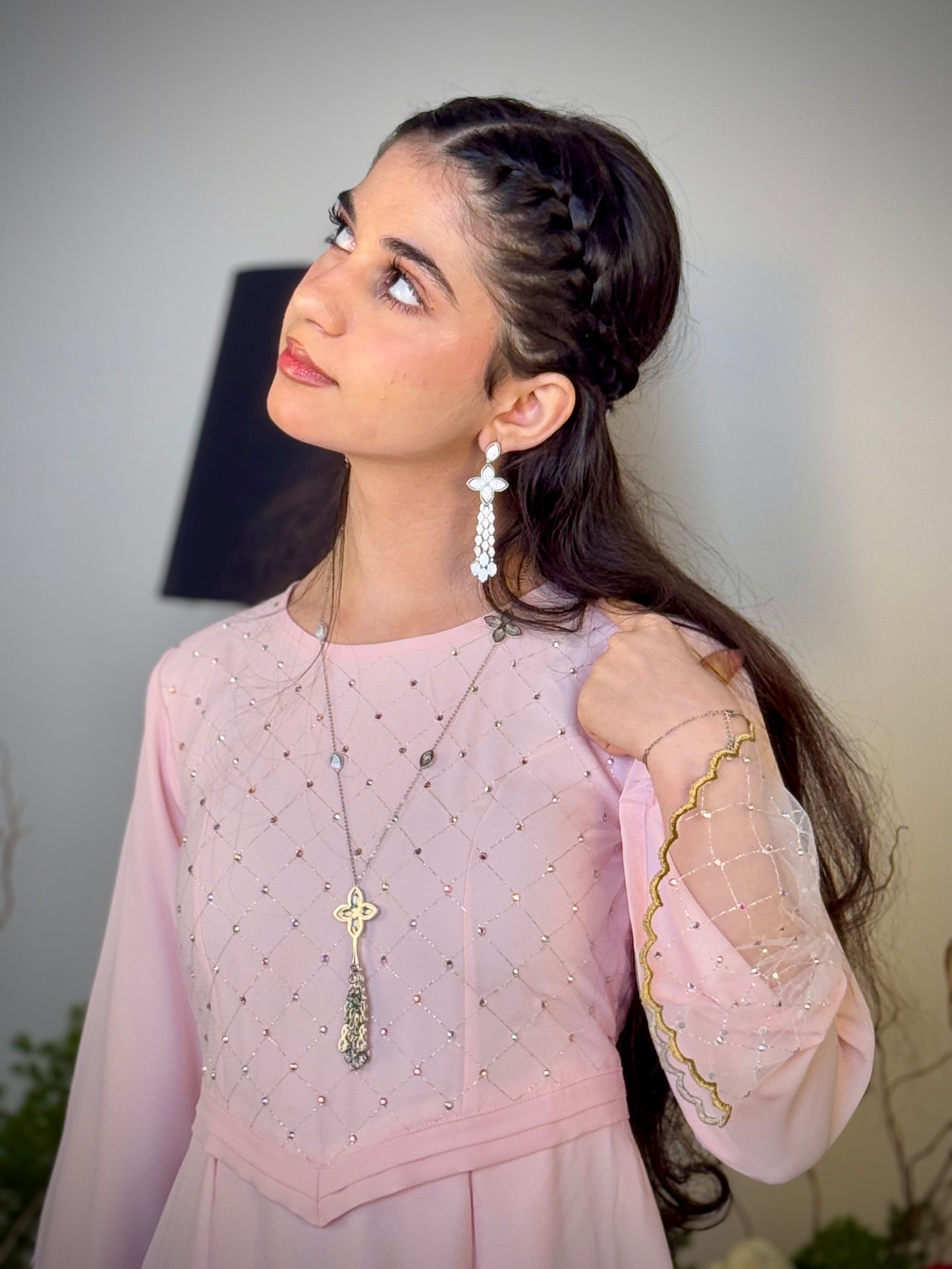 فستان من الكريب مع تور مزراي وريمبو