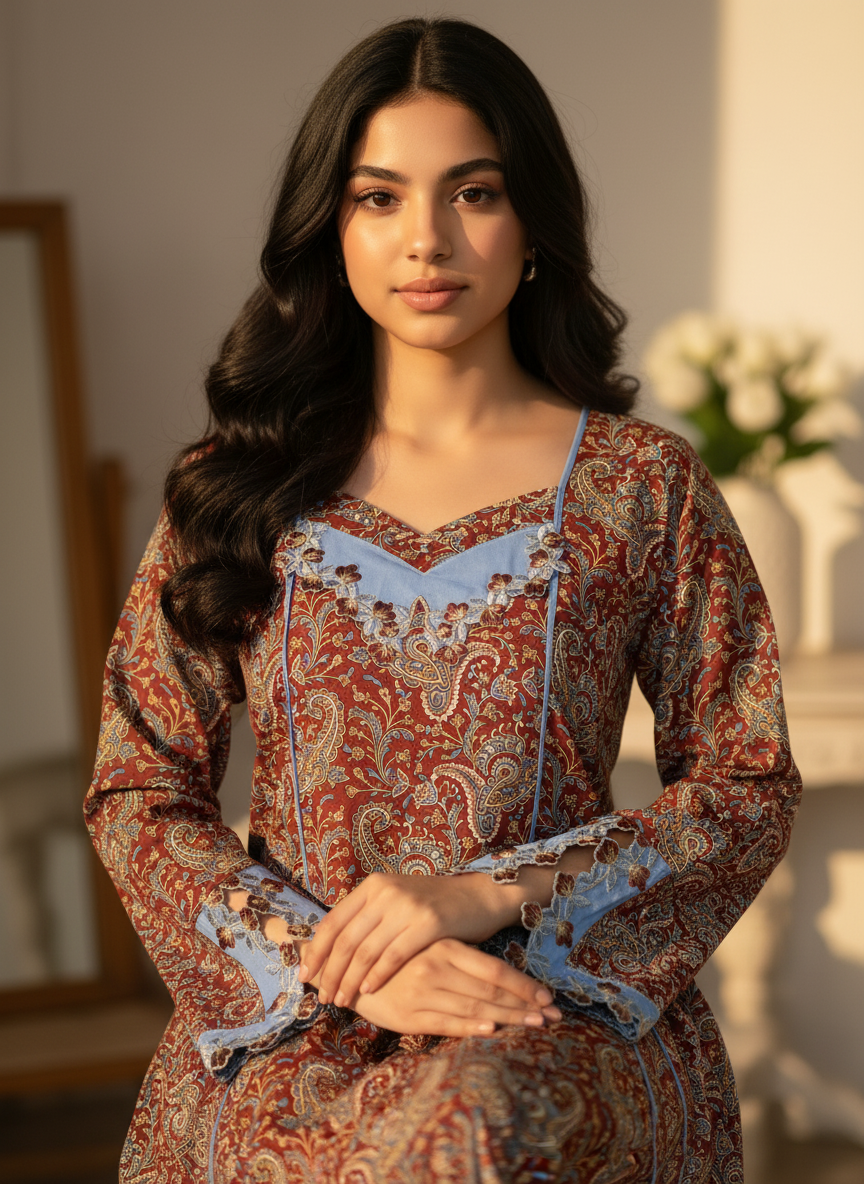 جلابيه مع تطريز