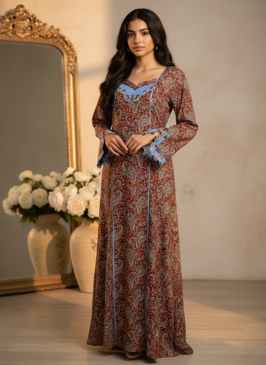 جلابيه مع تطريز