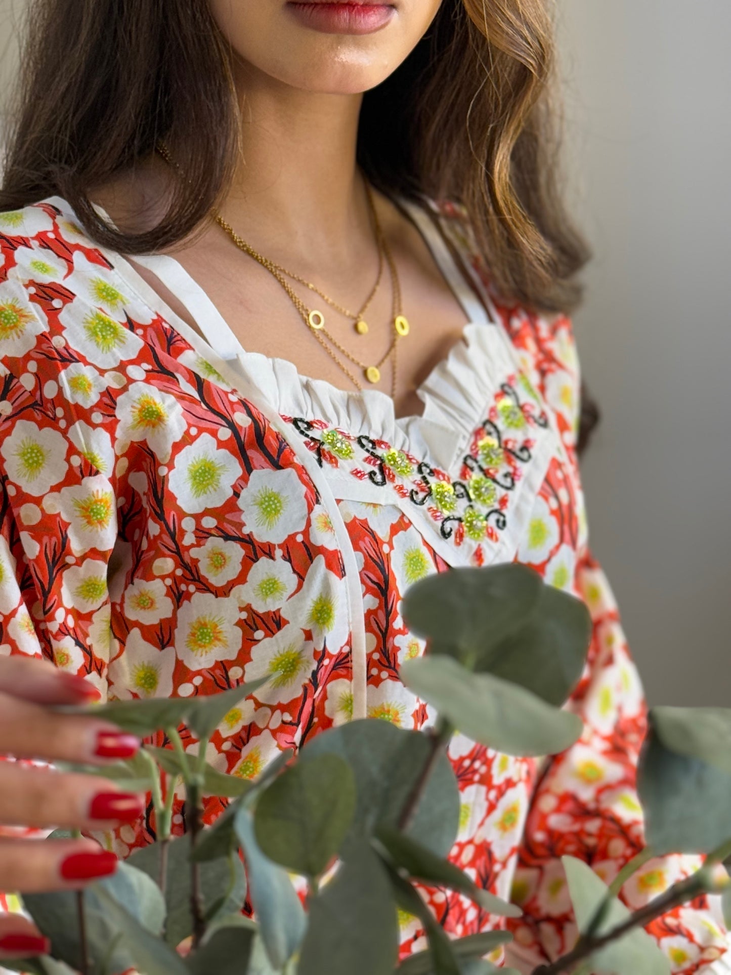 جلابية قطن دجتل مع شك