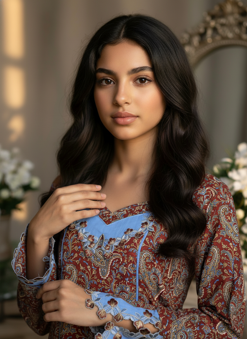 جلابيه مع تطريز