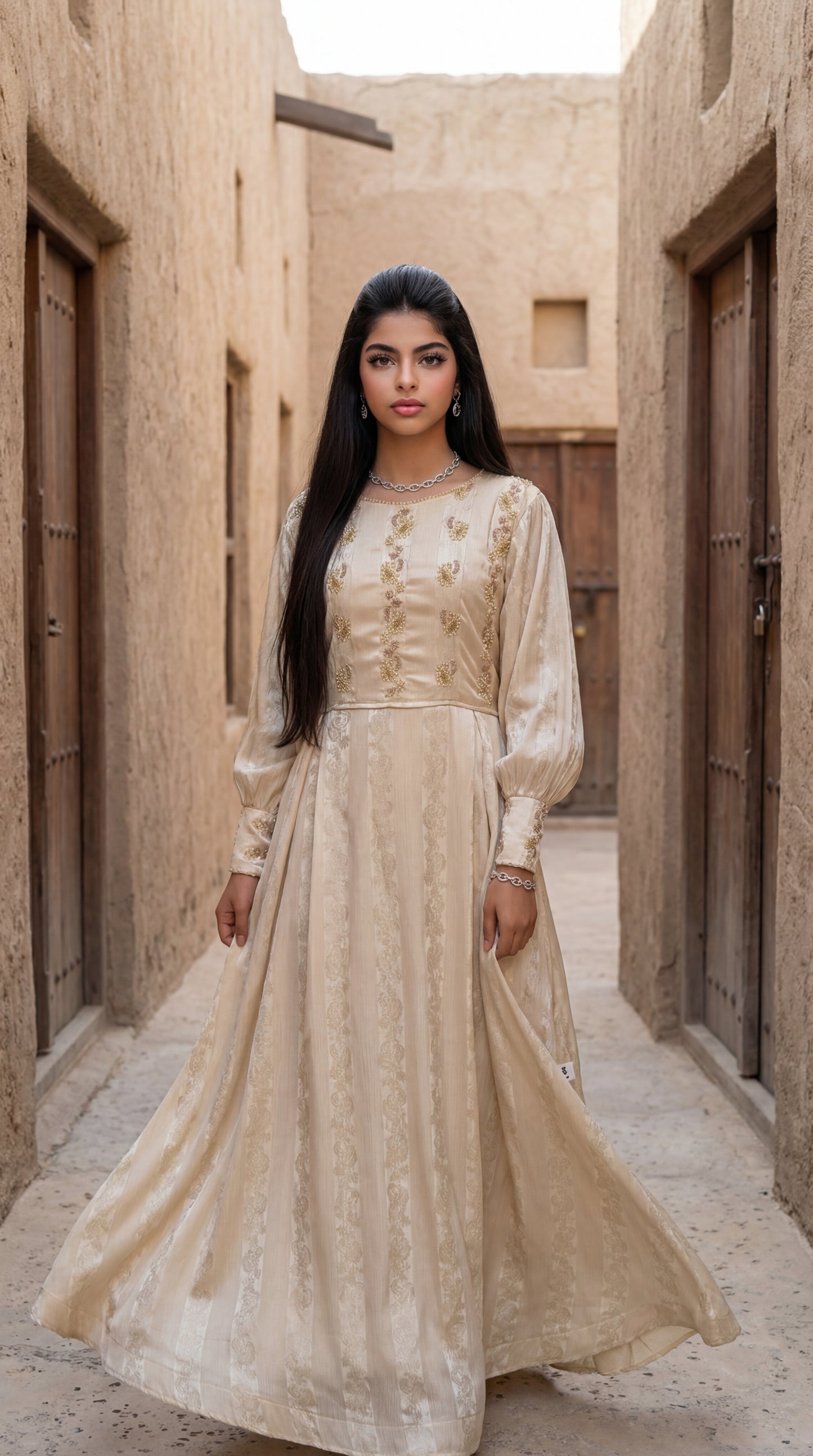 درس من الحرير المزراي   وتطريز مع شك