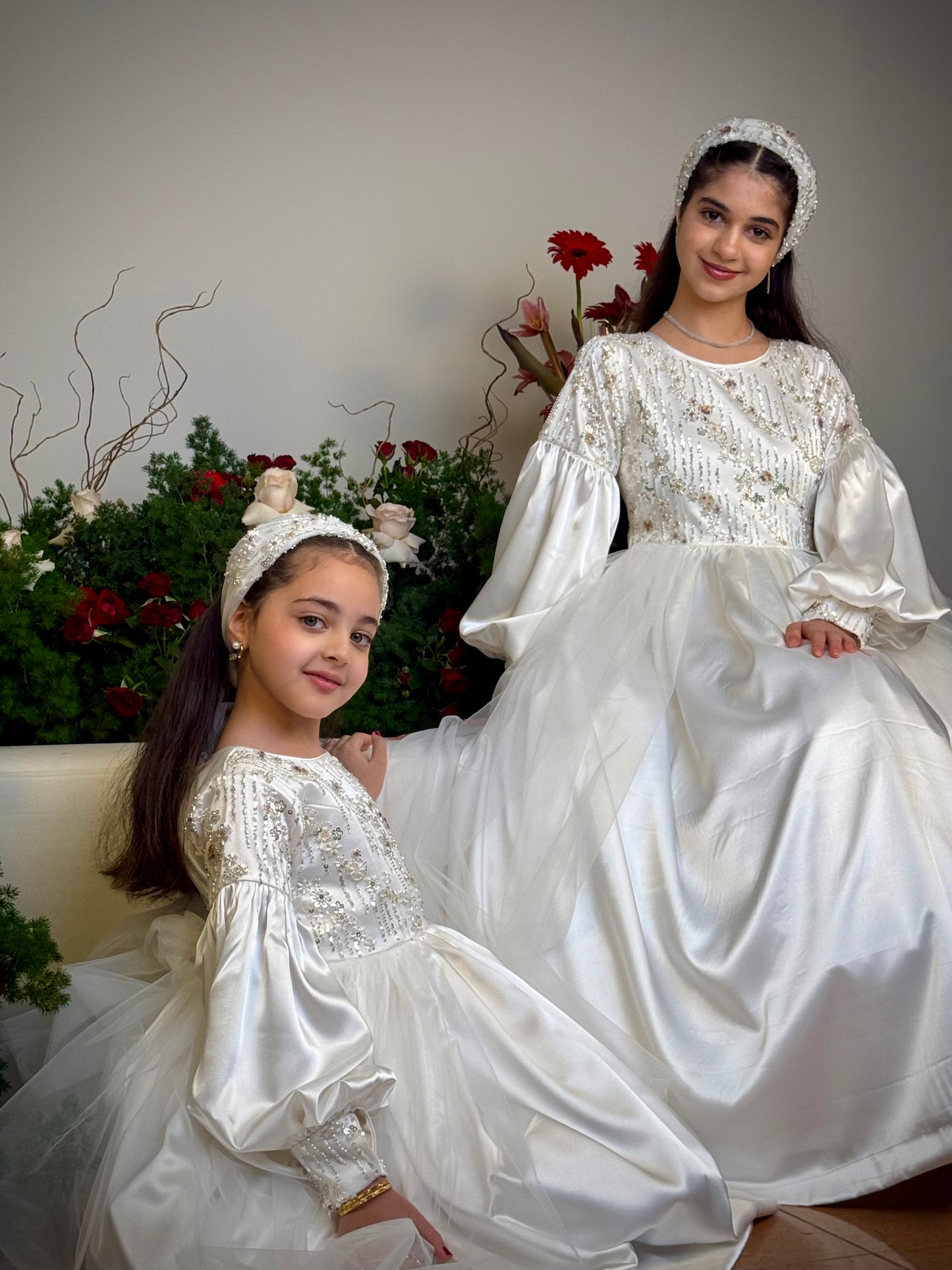 فستان شك مع حرير وتور