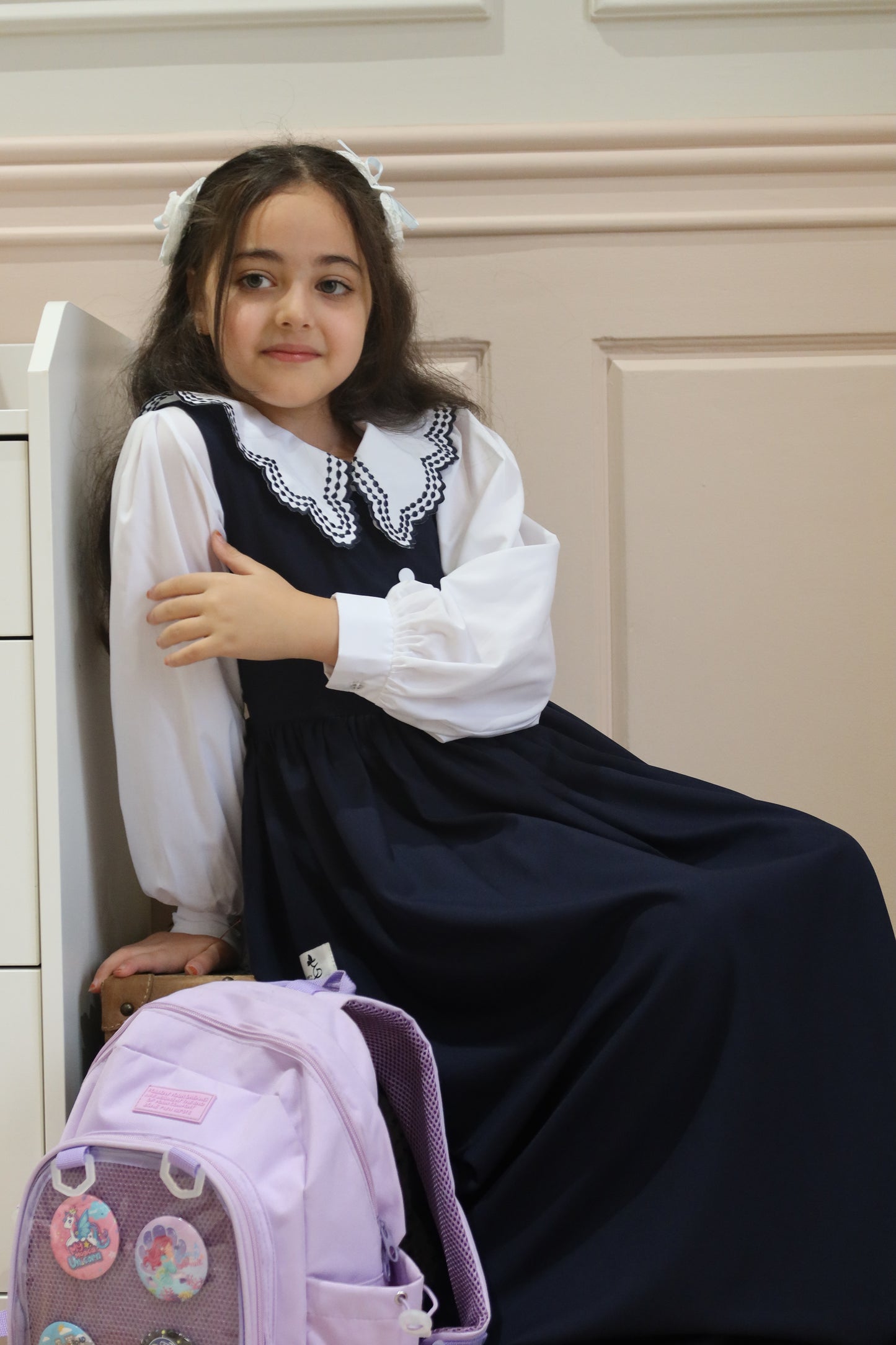 يونيفورم مريول  مدرسة اذا حابه الموديل قصير تحطين ملاحظه