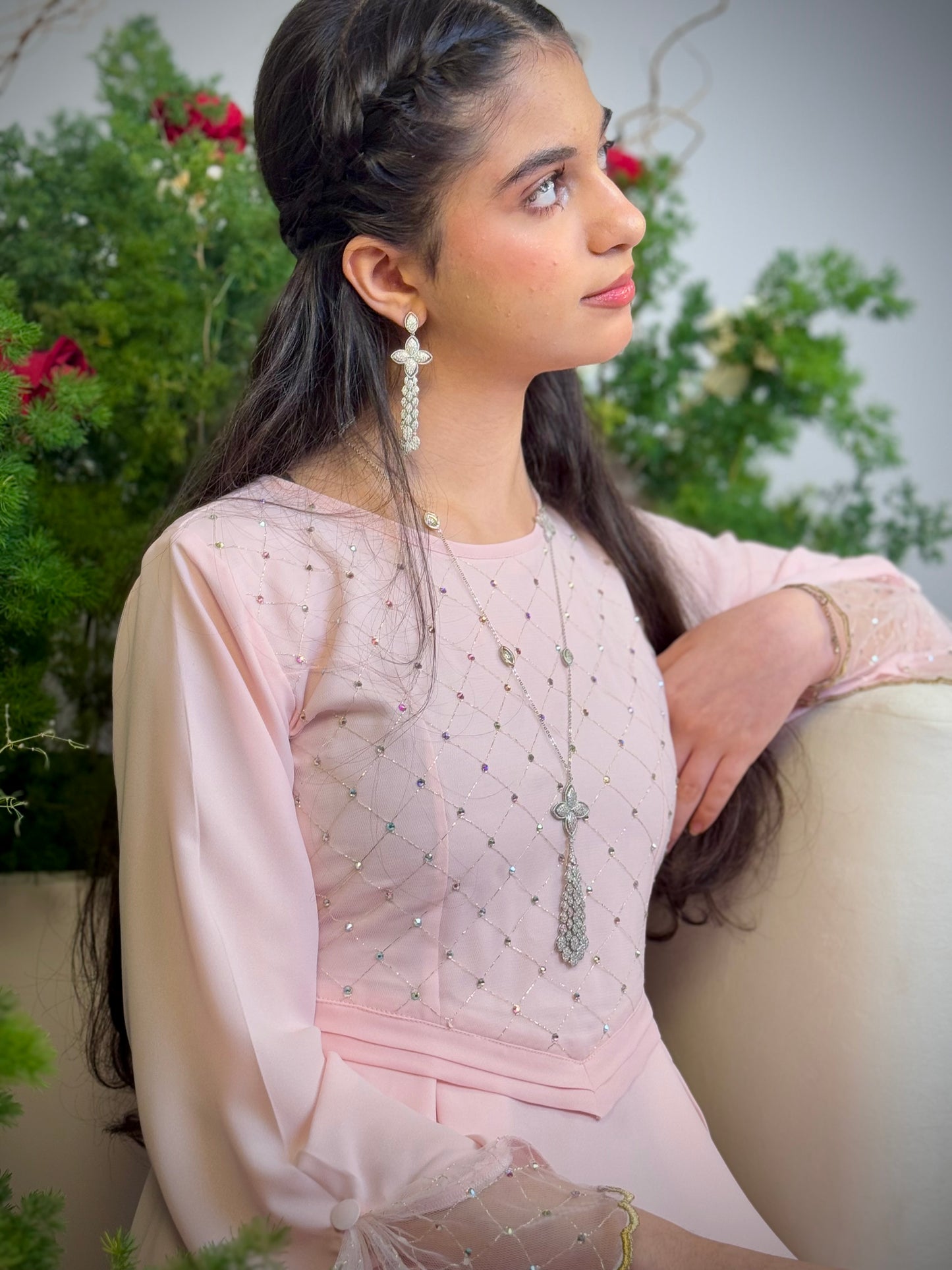 فستان من الكريب مع تور مزراي وريمبو