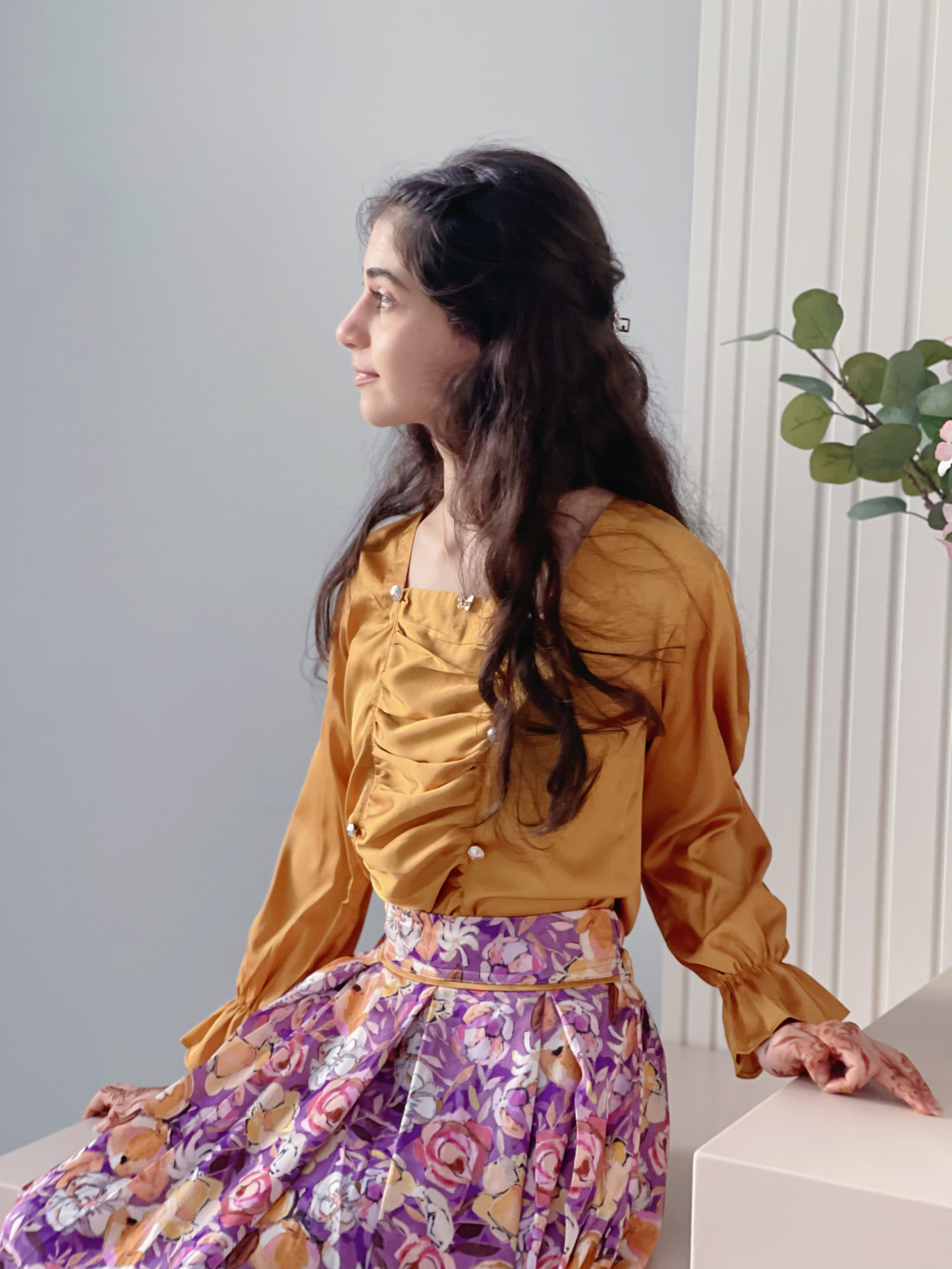 قميص وتنوره من الحرير