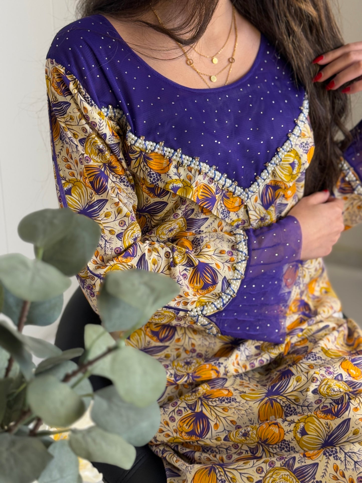 جلابية قطن دجتل مع تور ريمبو وشك