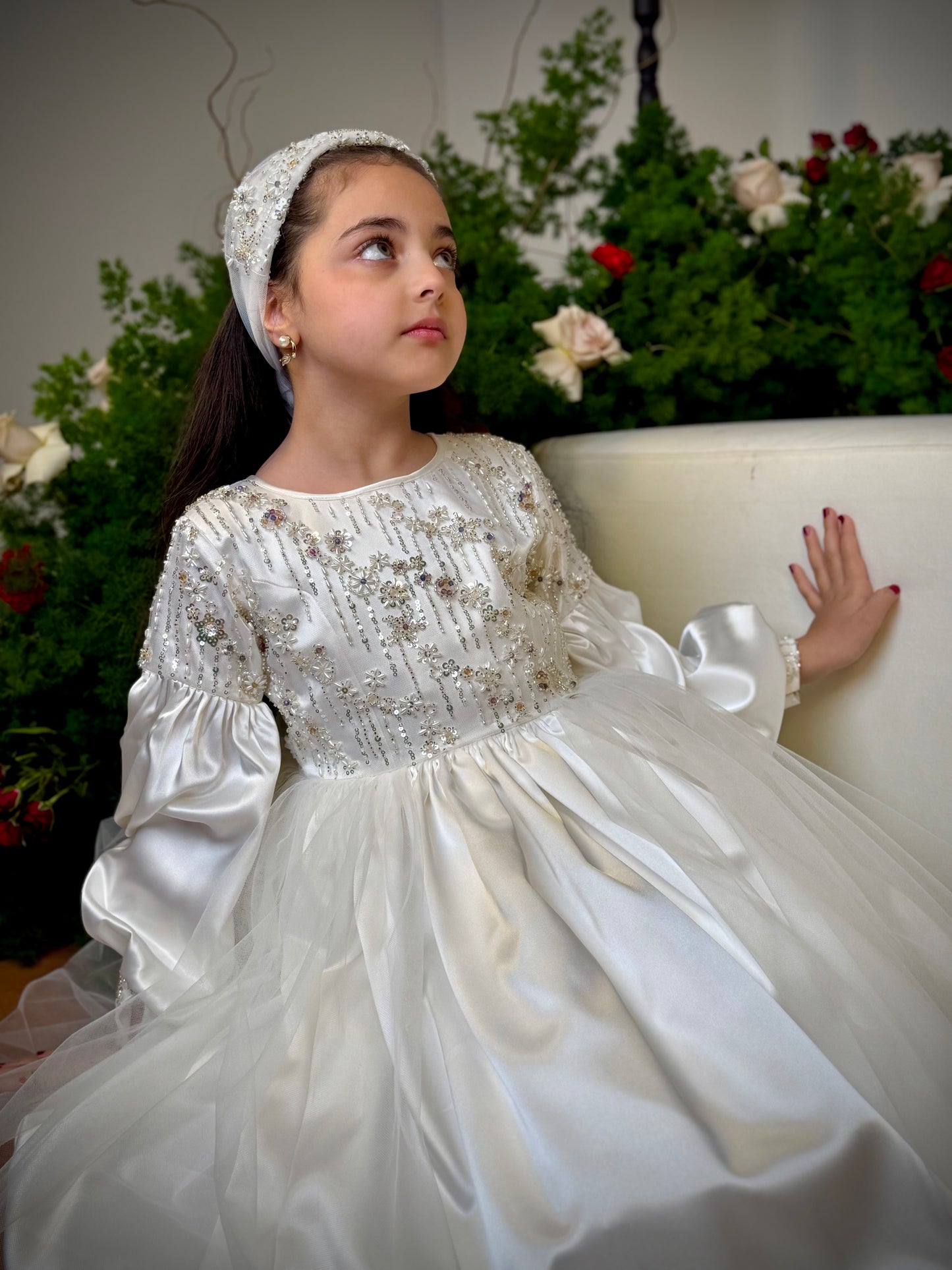 فستان شك مع حرير وتور