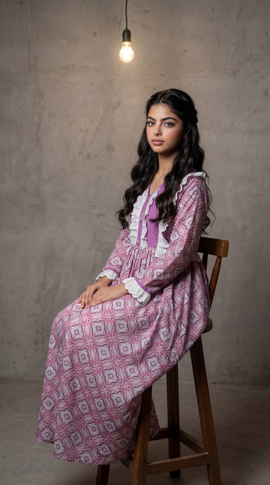 فستان  قطن  مع   دانتل