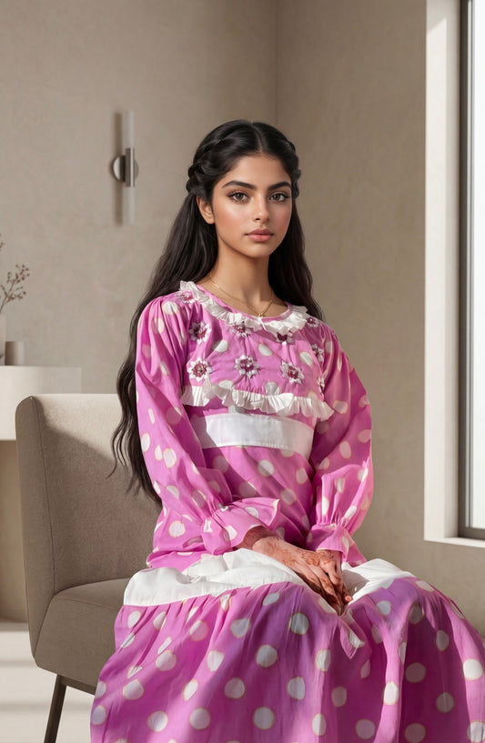 قطن مع تطريز وشك