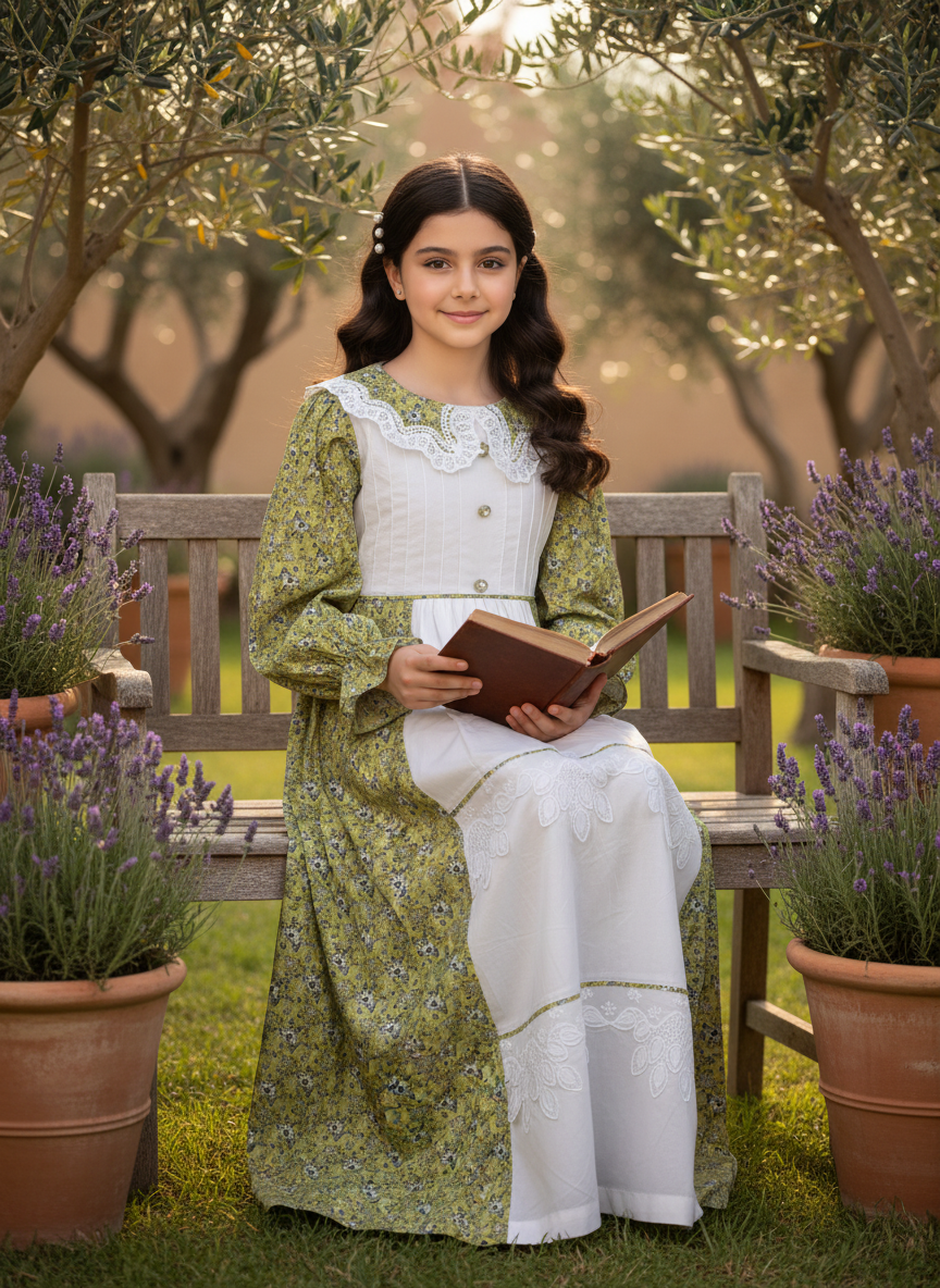 فستان   قطن مع  دانتل