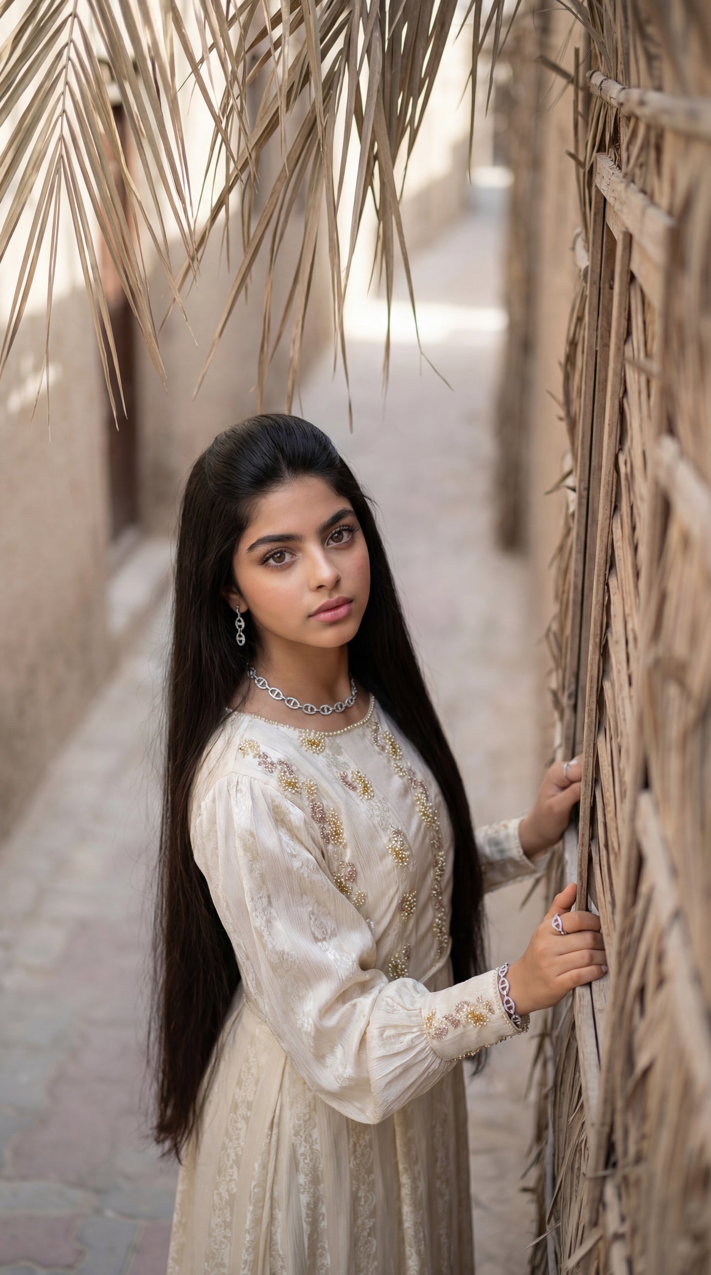 درس من الحرير المزراي   وتطريز مع شك