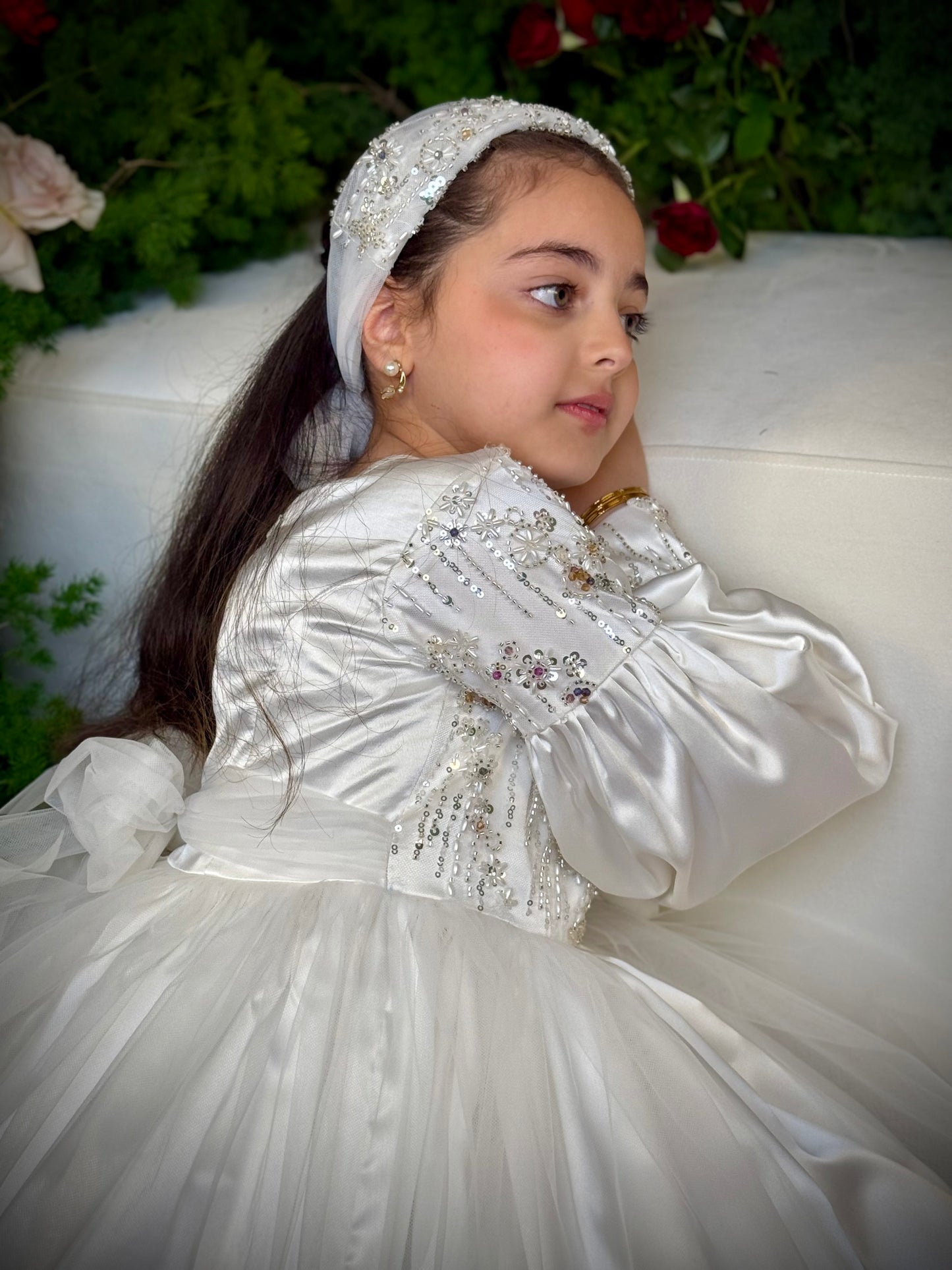 فستان شك مع حرير وتور